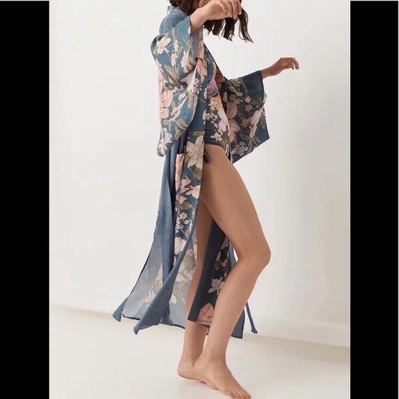 Bird Of Paradise Gypsy Bohemian Kimono In Faded - Picture 11 of 16